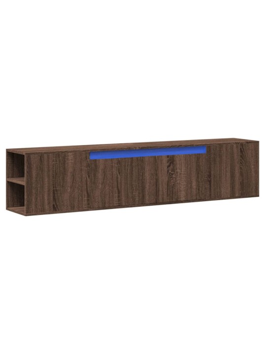 Nástěnná tv skříňka s led hnědý dub 180 x 31 x 39,5 cm