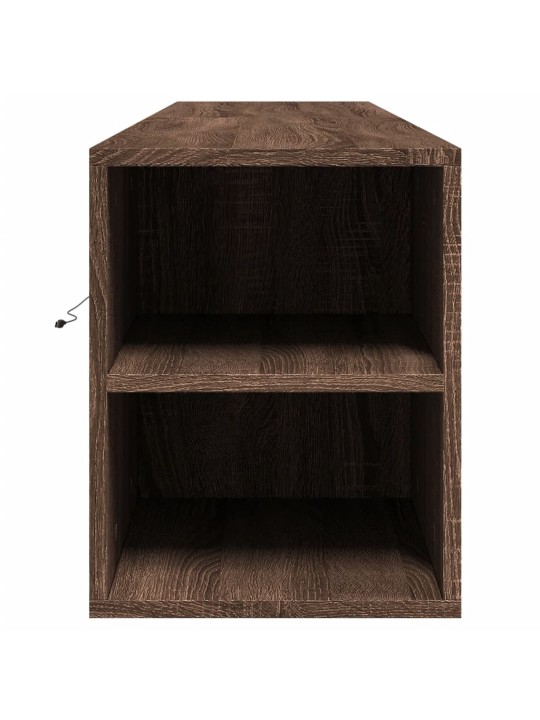 Nástěnná tv skříňka s led hnědý dub 180 x 31 x 39,5 cm