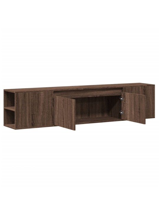 Nástěnná tv skříňka s led hnědý dub 180 x 31 x 39,5 cm