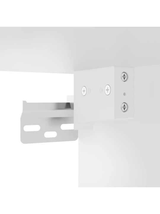 Nástěnný noční stolek s LED osvětlením bílý