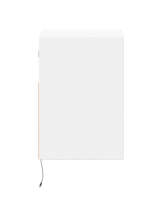 Nástěnné noční stolky s LED osvětlením 2 ks bílé