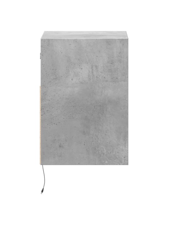 Nástěnné noční stolky s LED osvětlením 2 ks betonově šedé