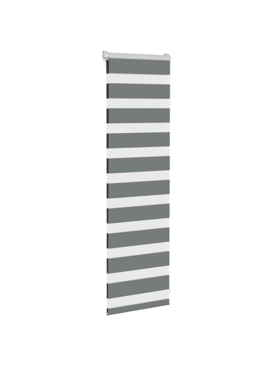 Zebra roleta tmavě šedá 40x100 cm šířka látky 35,9 cm polyester