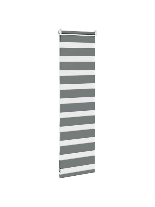 Zebra roleta tmavě šedá 40x100 cm šířka látky 35,9 cm polyester