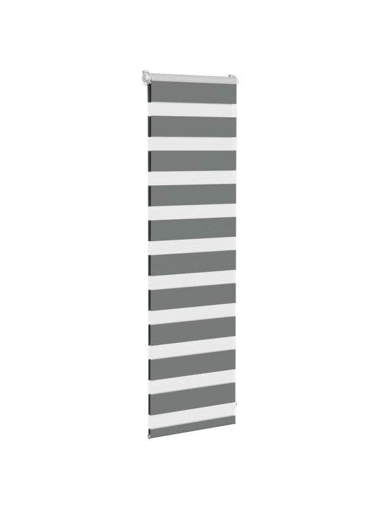 Zebra roleta tmavě šedá 45x100 cm šířka látky 40,9 cm polyester