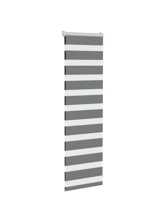 Zebra roleta tmavě šedá 45x100 cm šířka látky 40,9 cm polyester