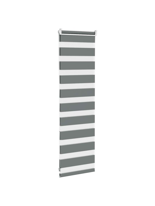 Zebra roleta tmavě šedá 45x100 cm šířka látky 40,9 cm polyester
