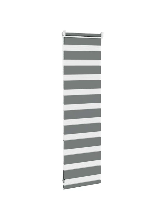 Zebra roleta tmavě šedá 45x100 cm šířka látky 40,9 cm polyester