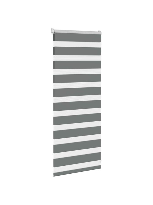 Zebra roleta tmavě šedá 55x100 cm šířka látky 50,9 cm polyester