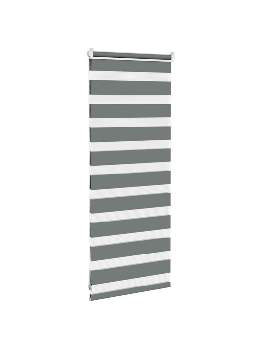 Zebra roleta tmavě šedá 55x100 cm šířka látky 50,9 cm polyester