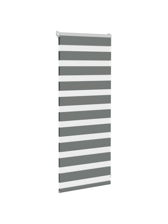 Zebra roleta tmavě šedá 65x100 cm šířka látky 60,9 cm polyester