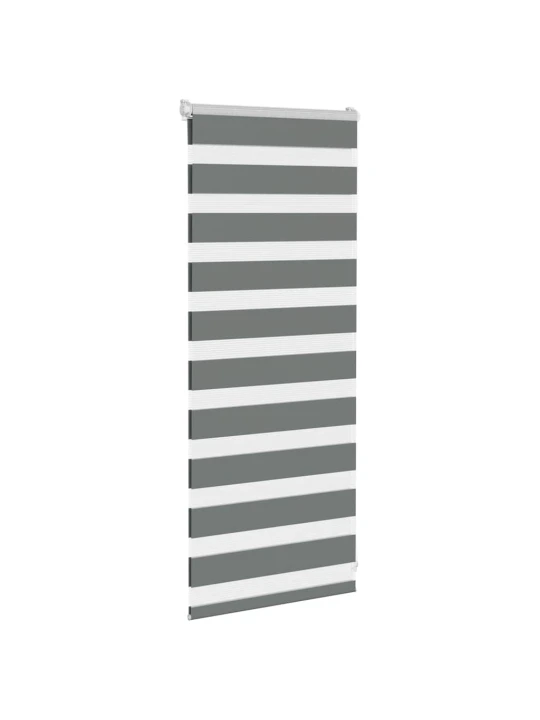 Zebra roleta tmavě šedá 65x100 cm šířka látky 60,9 cm polyester