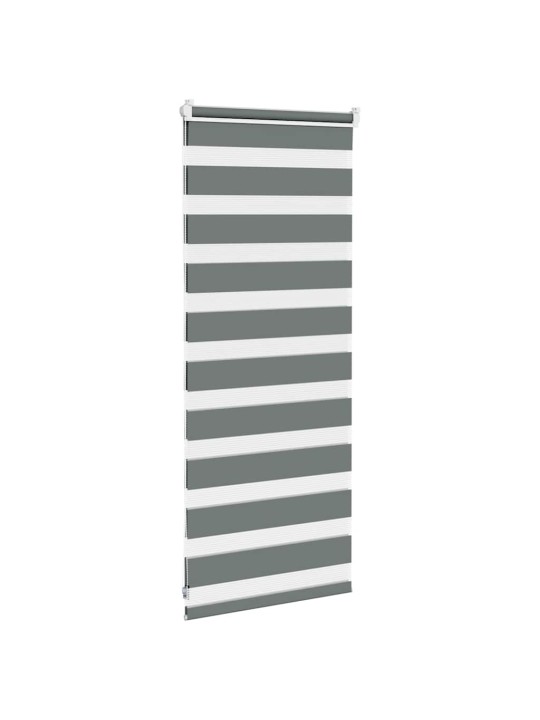 Zebra roleta tmavě šedá 65x100 cm šířka látky 60,9 cm polyester