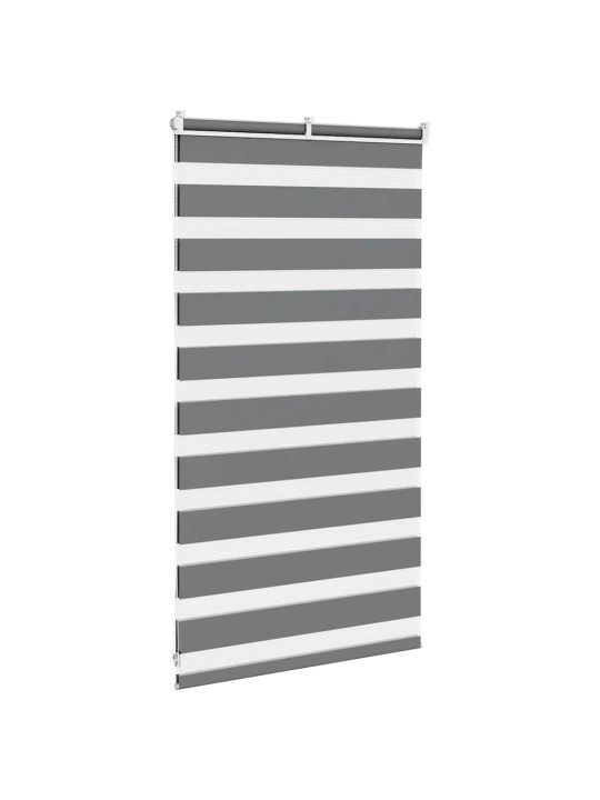 Zebra roleta tmavě šedá 85x100 cm šířka látky 80,9 cm polyester