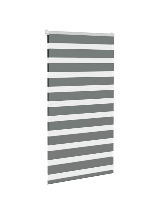 Zebra roleta tmavě šedá 90x100 cm šířka látky 85,9 cm polyester
