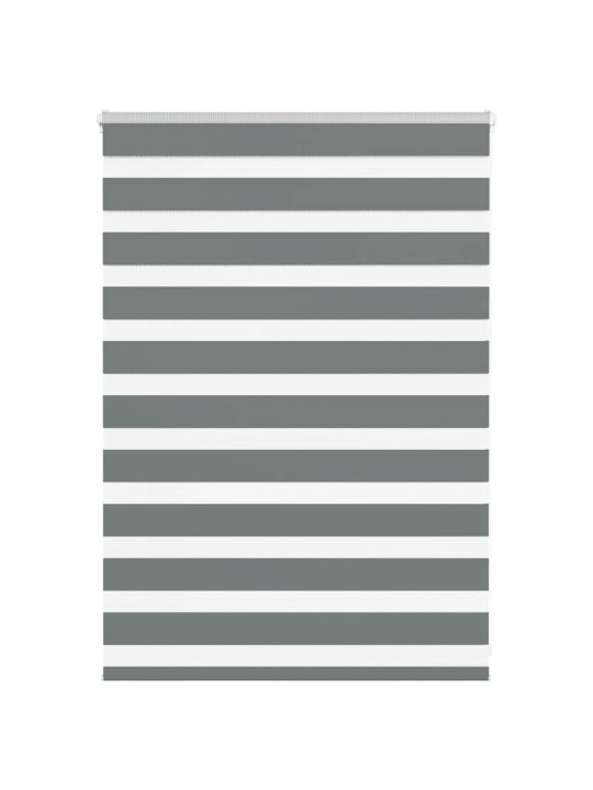 Zebra roleta tmavě šedá 100x100cm šířka látky 95,9 cm polyester