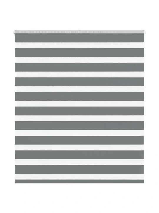 Zebra roleta tmavě šedá 125x100cm šířka látky 120,9cm polyester