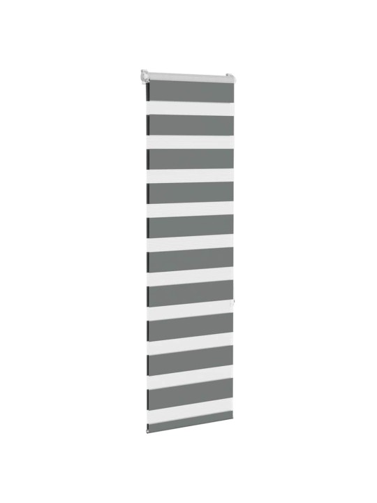 Zebra roleta tmavě šedá 40x150 cm šířka látky 35,9 cm polyester