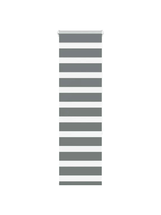 Zebra roleta tmavě šedá 45x150 cm šířka látky 40,9 cm polyester