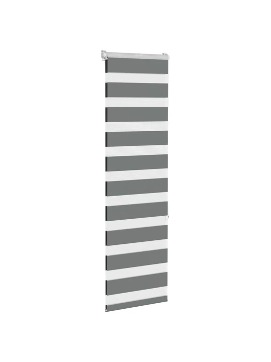 Zebra roleta tmavě šedá 45x150 cm šířka látky 40,9 cm polyester