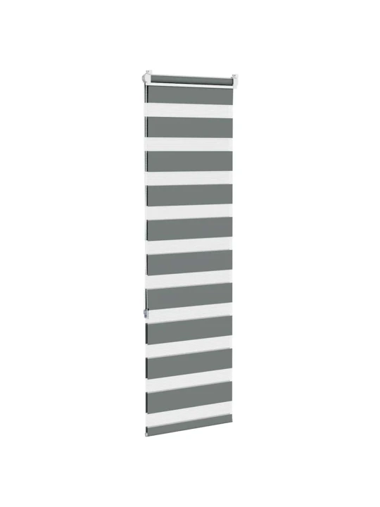 Zebra roleta tmavě šedá 45x150 cm šířka látky 40,9 cm polyester