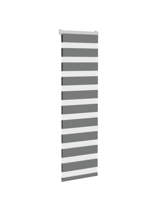 Zebra roleta tmavě šedá 50x150 cm šířka látky 45,9 cm polyester