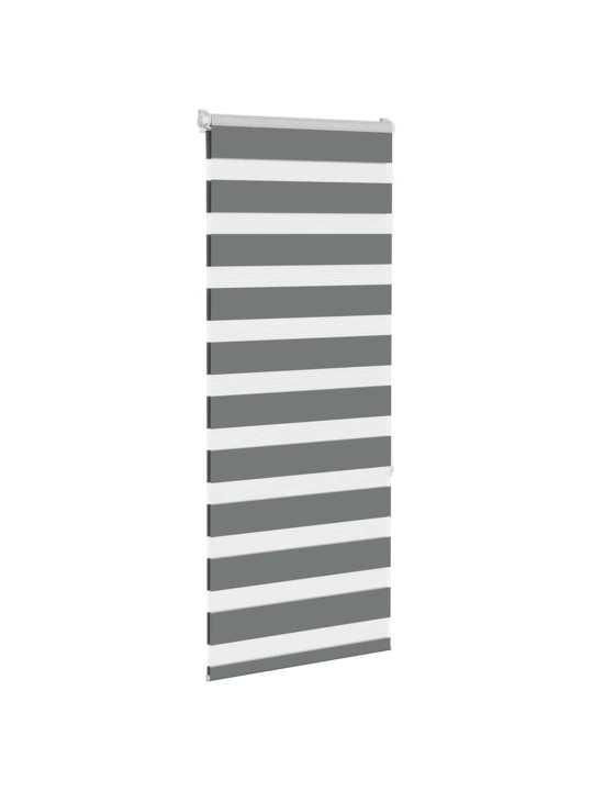 Zebra roleta tmavě šedá 55x150 cm šířka látky 50,9 cm polyester