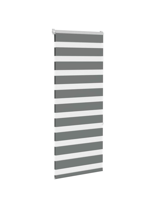 Zebra roleta tmavě šedá 60x150 cm šířka látky 55,9 cm polyester