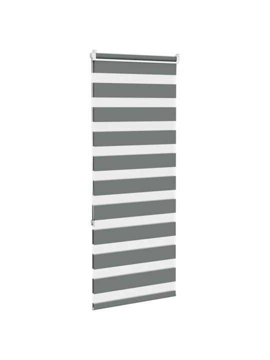 Zebra roleta tmavě šedá 60x150 cm šířka látky 55,9 cm polyester