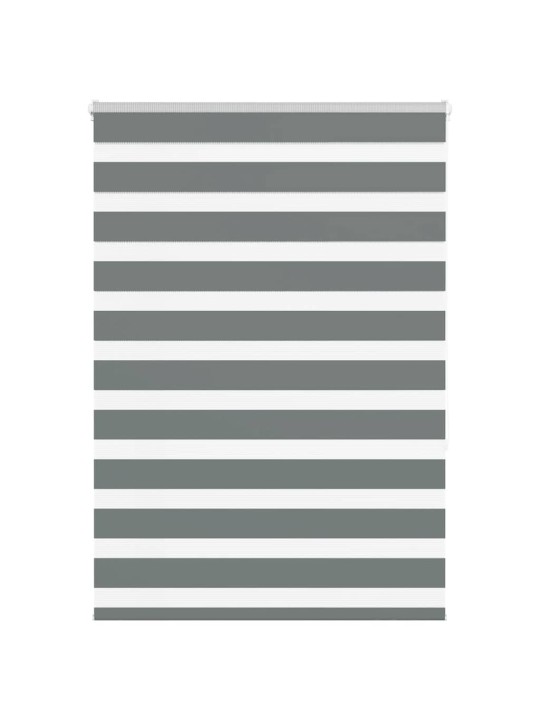 Zebra roleta tmavě šedá 95x150 cm šířka látky 90,9 cm polyester