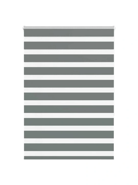 Zebra roleta tmavě šedá 105x150cm šířka látky 100,9cm polyester