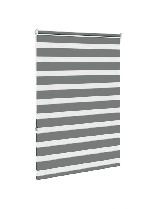 Zebra roleta tmavě šedá 110x150cm šířka látky 105,9cm polyester