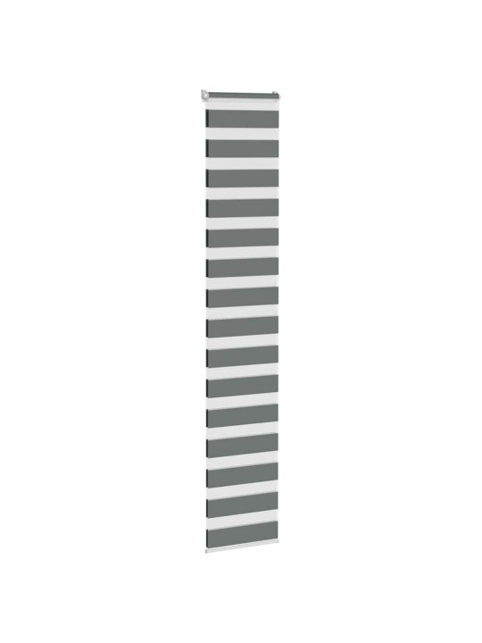 Zebra roleta tmavě šedá 40x200 cm šířka látky 35,9 cm polyester