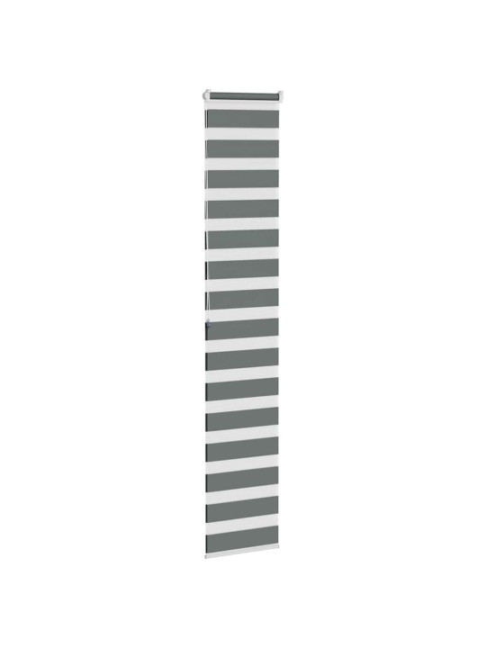Zebra roleta tmavě šedá 40x200 cm šířka látky 35,9 cm polyester