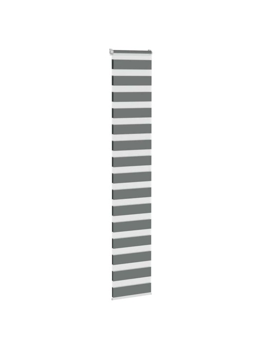 Zebra roleta tmavě šedá 45x200 cm šířka látky 40,9 cm polyester