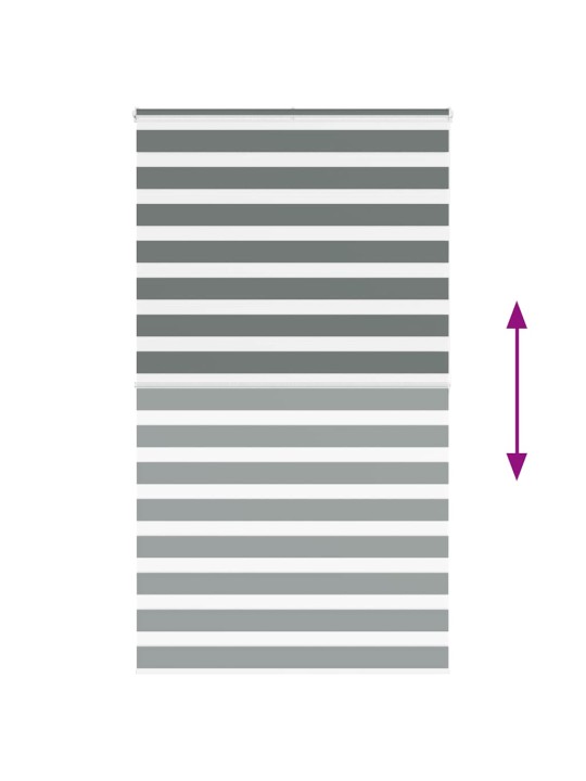 Zebra roleta tmavě šedá 120x200cm šířka látky 115,9cm polyester