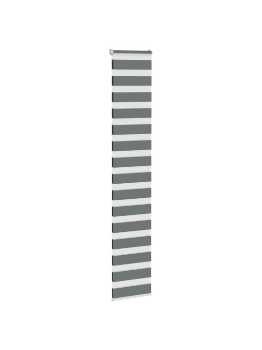Zebra roleta tmavě šedá 40x230 cm šířka látky 35,9 cm polyester