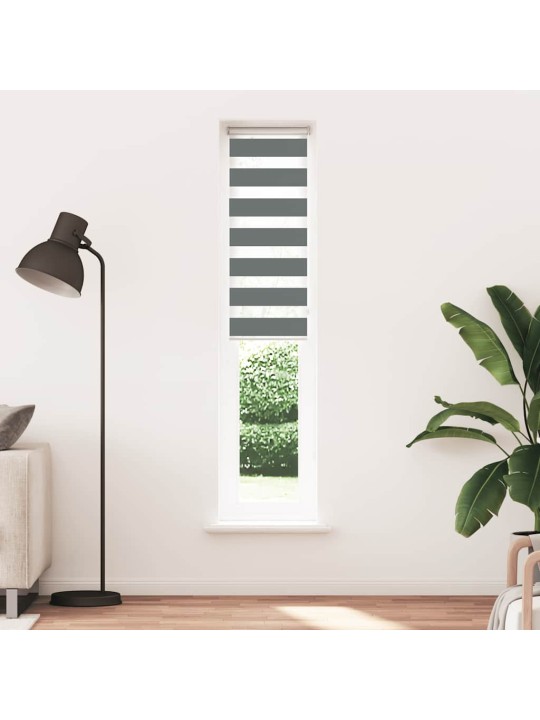 Zebra roleta tmavě šedá 45x230 cm šířka látky 40,9 cm polyester