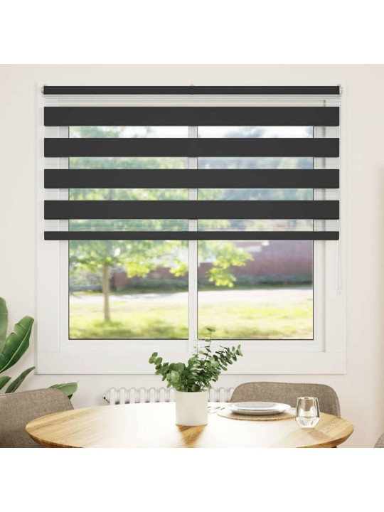 Zebra roleta černá 145x100 cm šířka látky 140,9 cm polyester