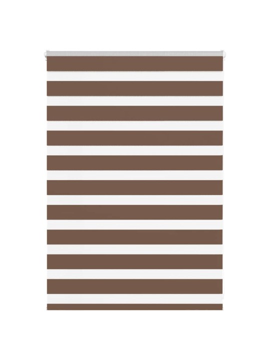 Zebra roleta hnědá 95x100 cm šířka látky 90,9 cm polyester