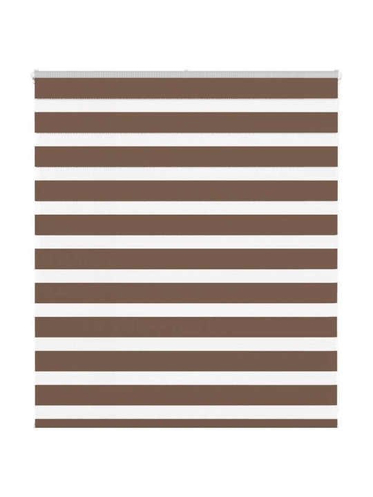 Zebra roleta hnědá 130x100 cm šířka látky 125,9 cm polyester