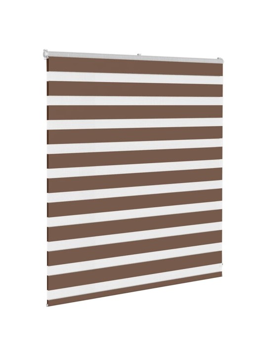 Zebra roleta hnědá 130x100 cm šířka látky 125,9 cm polyester
