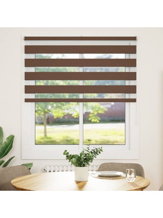 Zebra roleta hnědá 135x100 cm šířka látky 130,9 cm polyester