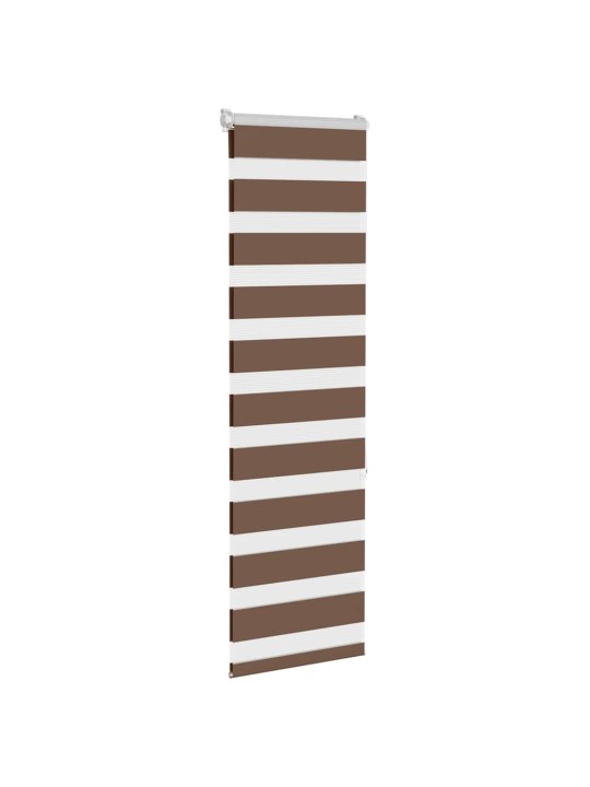 Zebra roleta hnědá 40x150 cm šířka látky 35,9 cm polyester