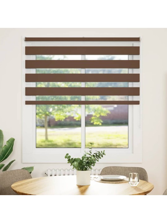 Zebra roleta hnědá 120x150 cm šířka látky 115,9 cm polyester