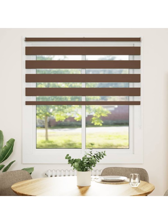 Zebra roleta hnědá 125x150 cm šířka látky 120,9 cm polyester