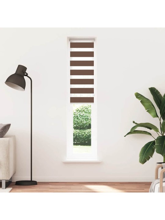 Zebra roleta hnědá 40x200 cm šířka látky 35,9 cm polyester