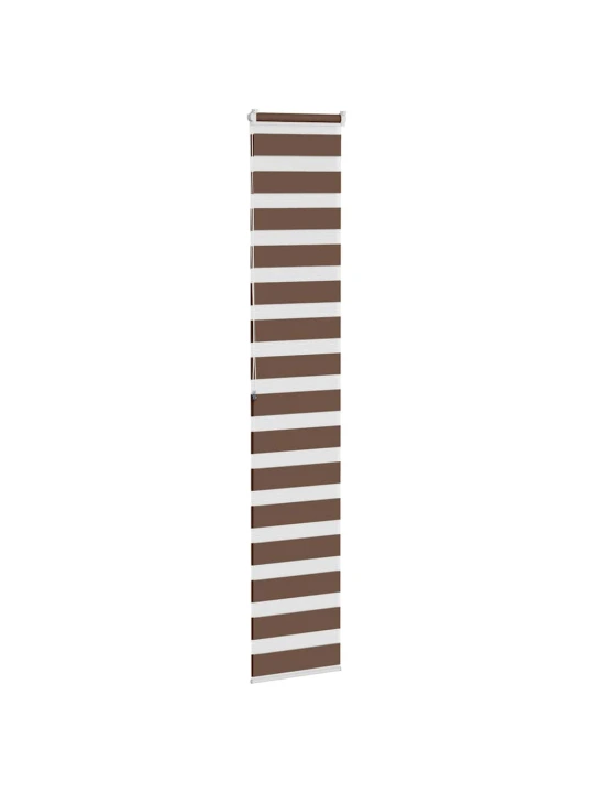 Zebra roleta hnědá 40x200 cm šířka látky 35,9 cm polyester