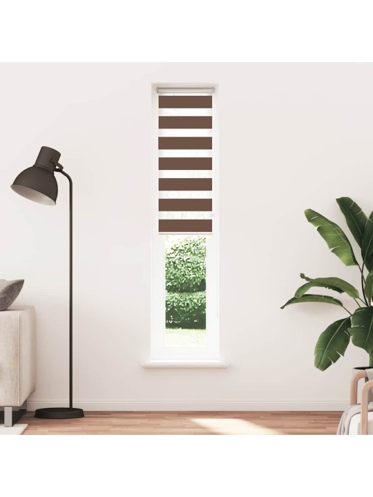 Zebra roleta hnědá 45x200 cm šířka látky 40,9 cm polyester