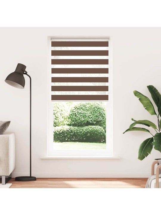 Zebra roleta hnědá 100x200 cm šířka látky 95,9 cm polyester